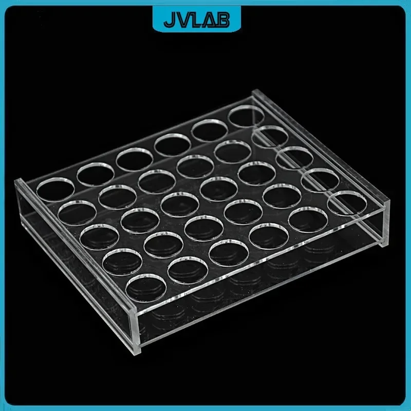 Plexiglass Rack For Chromatography Vial 10 ml Plexiglass Stand Place 30 Vials Analytical Sample Bottle Holder Aperture 22.5 mm