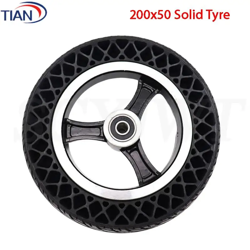 

Puncture-Proof Solid Tire 8 Inch 200x50 for KUGOO S1 C3 S3 Electric Scooter, Honeycomb Structure Wheel