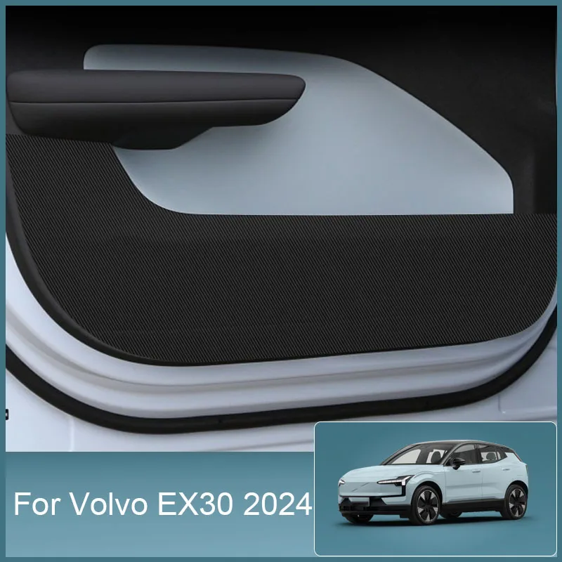 

4PCS Anti scratch Stickers For VOLVO EX30 2024-2025Car Door Anti Kick Pad Leather Protection Film Carbon Auto Accessories