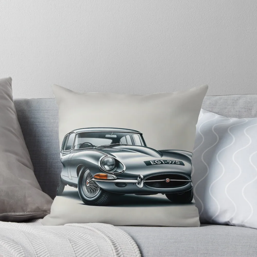 

Jaguar E-Type (1961-1975) Throw Pillow Couch Pillows luxury home accessories