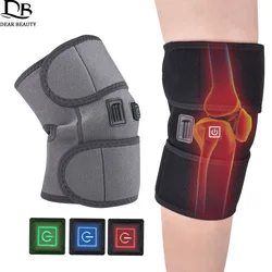 Electric Leg Massager Infrared Heating Knee Pads Cold Hot Compress USB Heated Knee Brace For Arthritis Pain Relief Relax Muscle