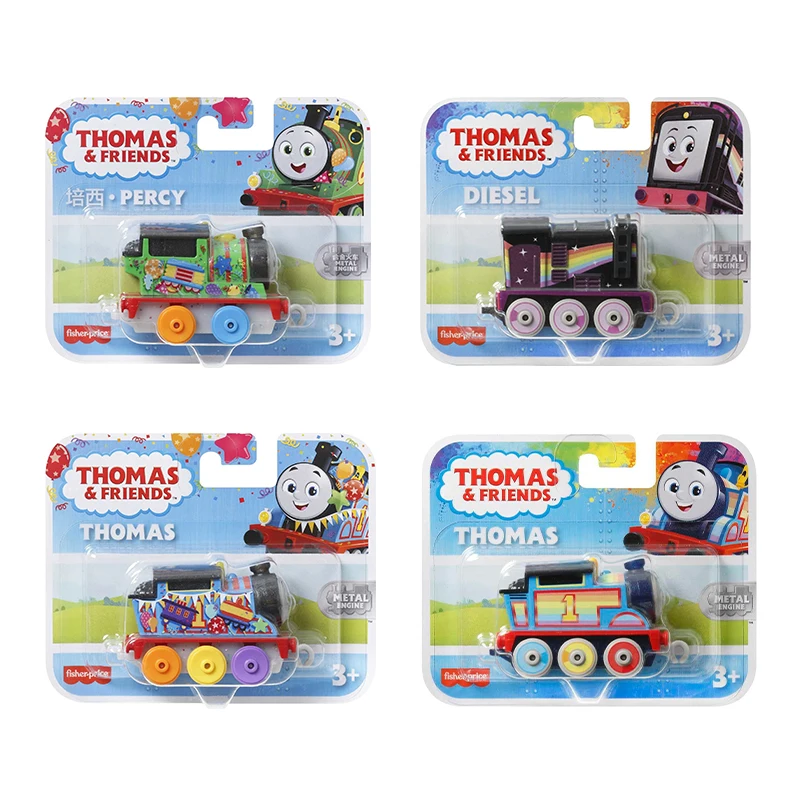 Thomas and Friends-Tren de juguete de motor de Metal fundido a presión, modelo de figura de celebración de arcoíris, Sodor Adventures, regalo coleccionable para niños