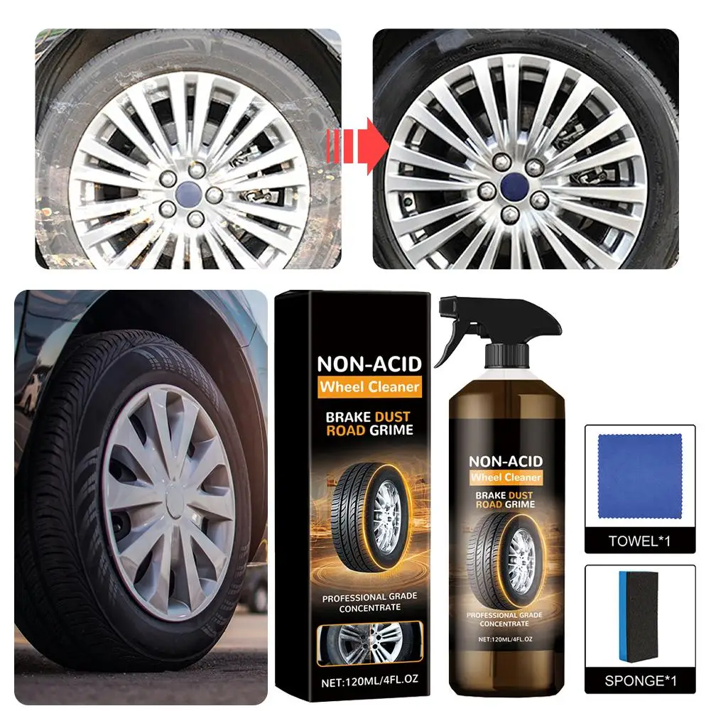 120ml Wheel Cleaner, Wheel Blaze Versatile And Powerful Rust Buster Converter, Wheel Accessories Cleaning Car Brake Cleaner K2Y3