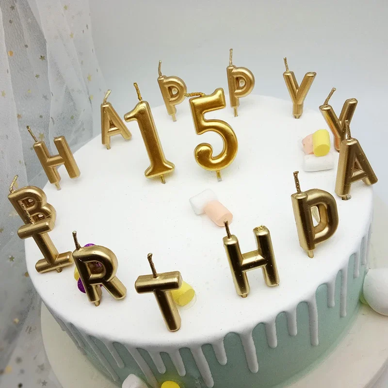 Golden number candle gold silver paint cake decoration 520 wedding celebration birthday one hundred days old birthday children