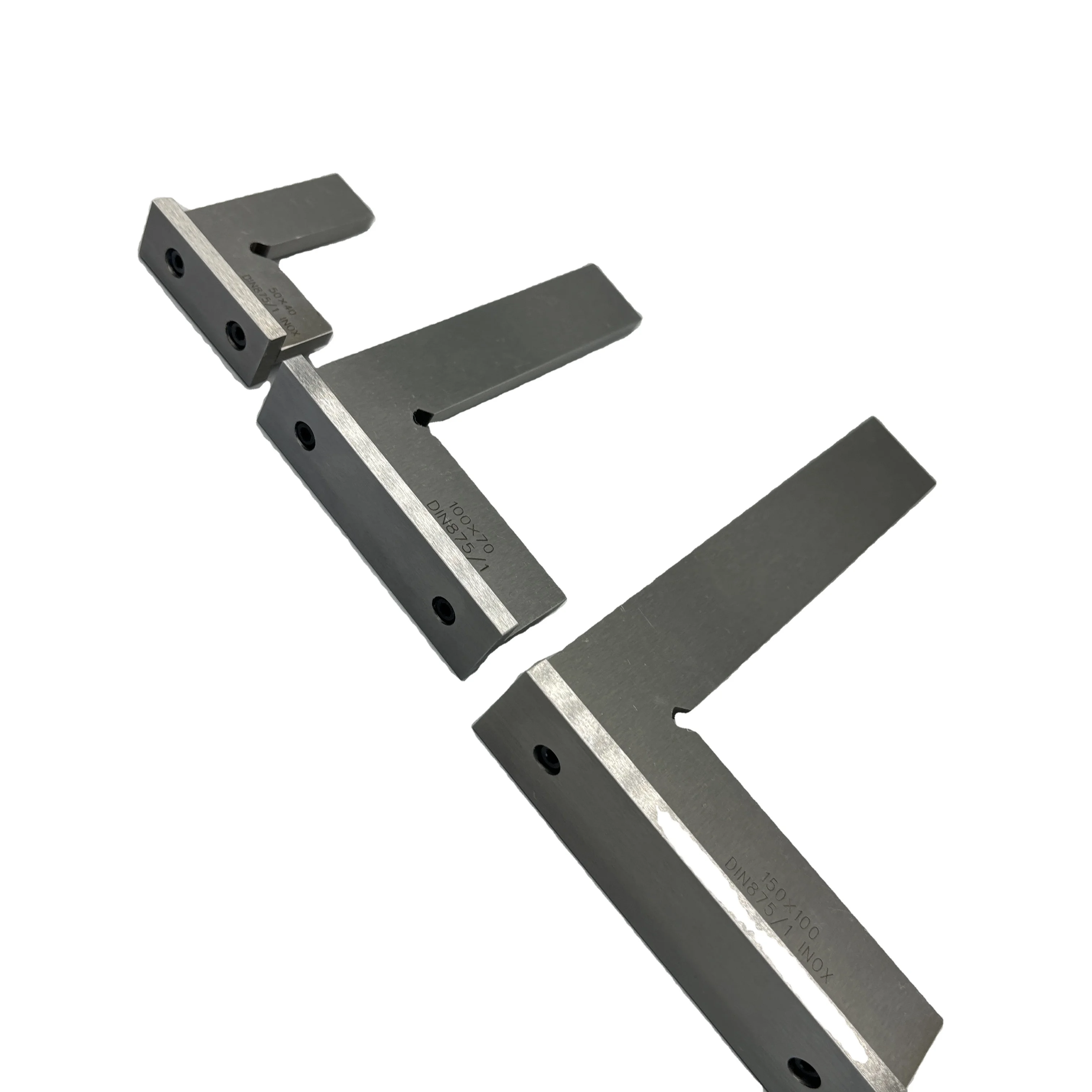 DIN875/I Stainless Steel Flat Square With Wide Seat Square 90 Right Angle Ground Hardened Steel Angle Ruler