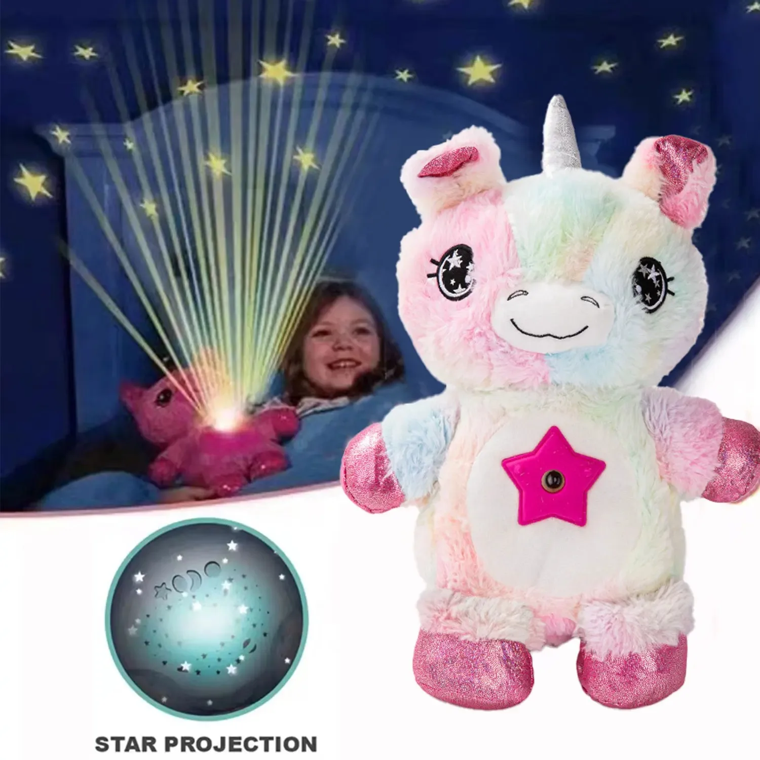 Furry Bear Shadow Light Projetor para quarto infantil, Cartoon Animal Star Light, leve você para o mundo da fantasia