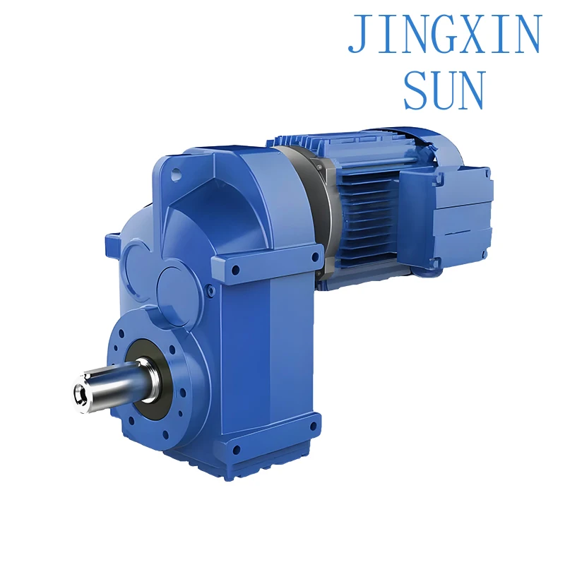 Parallel spiral drive geared motor with motor gearbox