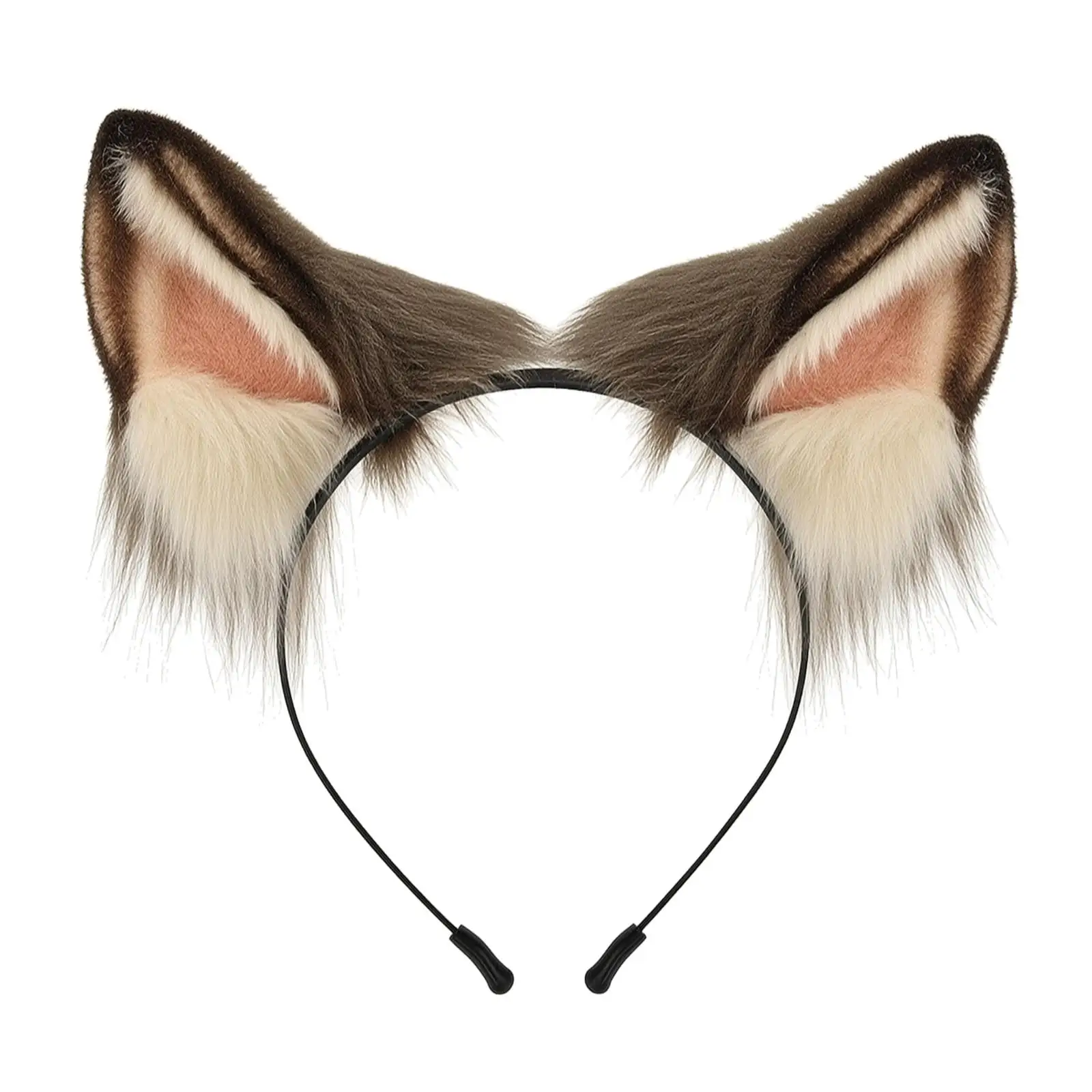 Soft Cat Ear Headband with Attach-Tail Attachment Lightweight Faux-Fleece Feline Tail with Matching Headband Flexible for