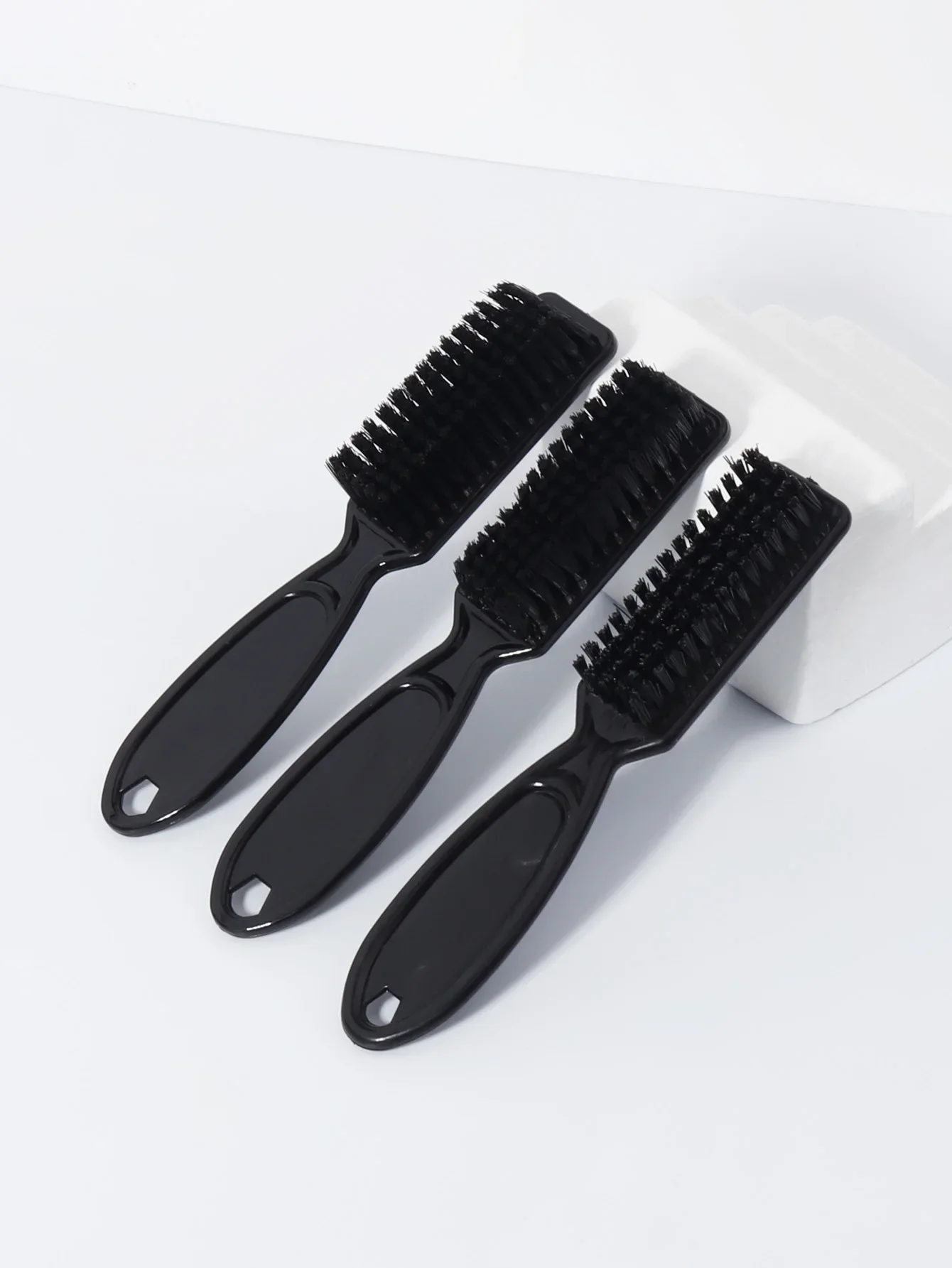 Conjunto de Escovas de Limpeza para Pescoço de Barbeiro com Cabo de Plástico, Escova de Cabelo Macia para Limpeza e Escova para Esculpir e Limpar Formas de Cabelo