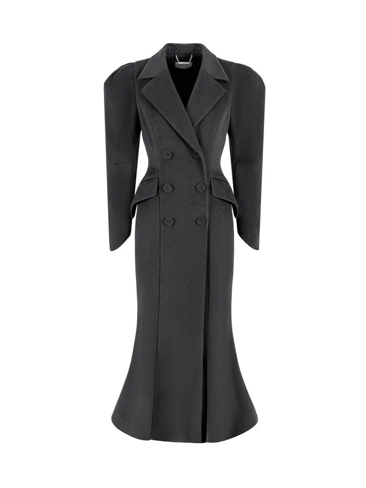 

Пальто MAGGIE MA Bla, удлиненное, прямого кроя, из смесовой шерсти, модное, для повседневной носки, женское, утепленное, осеннее