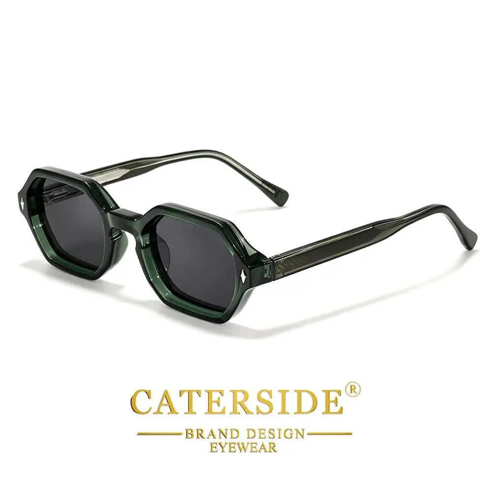 CATERSIDE Neue modische Herren-Sonnenbrille, quadratisch, kleiner Rahmen, Federscharnier, Sonnenbrille für Damen, Outdoor-Reise- und Fahrbrille, UV400 – Detail 6