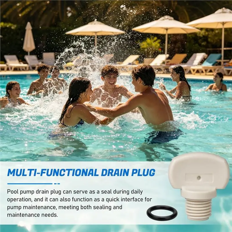 ABHS-For Pentair Whisperflo Intelliflo Compatible 4 Pack Pool Pump Drain Plug Replacement Part-071131