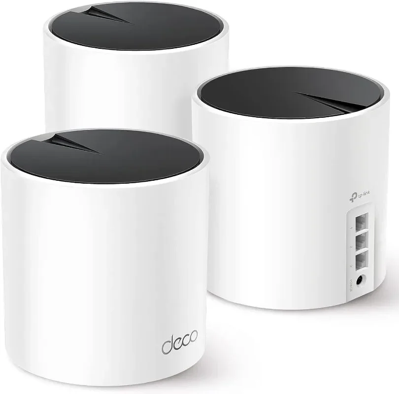 3 Gigabit Ports per Unit, Deco X55(3-Pack),Deco X55 AX3000 WiFi 6 Mesh System - Covers up to 6500 Sq.Ft, Replaces Wireless
