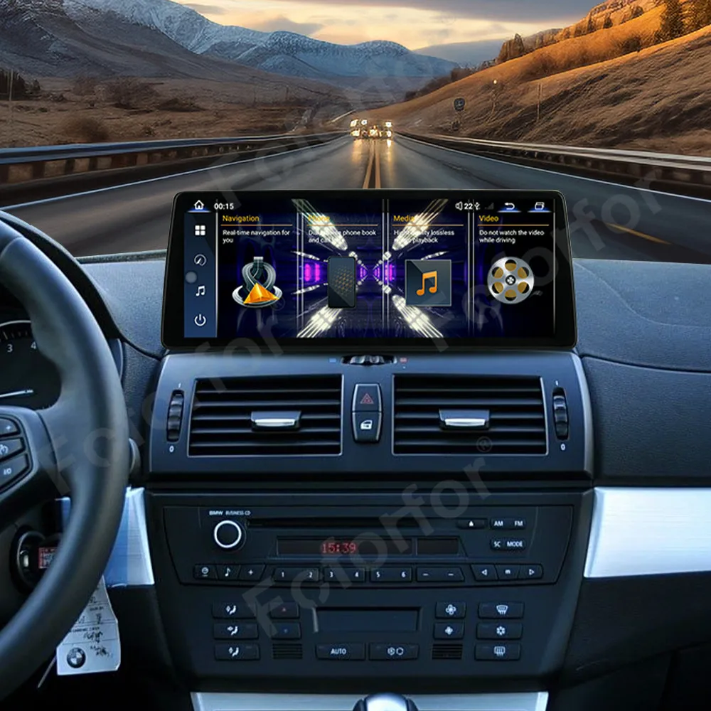 

12.9 " For BMW X3 E83 2005-2009 Car Radio Ultra Dual BT CarPlay Android 13 HD Screen Multimedia Player GPS Navigation Head Unit