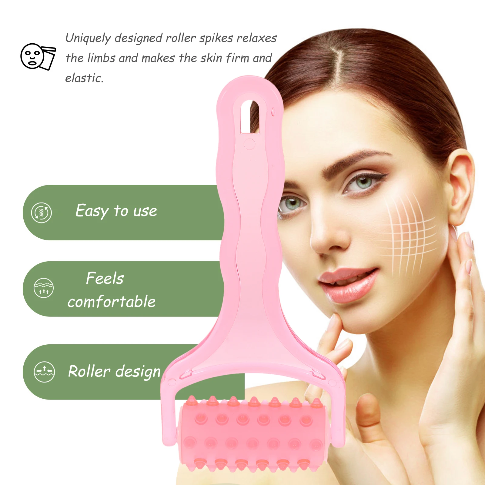 

Plastic Acupressure Massager Easy Grip Manual Roller Massager For Muscle Relaxation Cell Roller Tool For Face Skin Care (Random