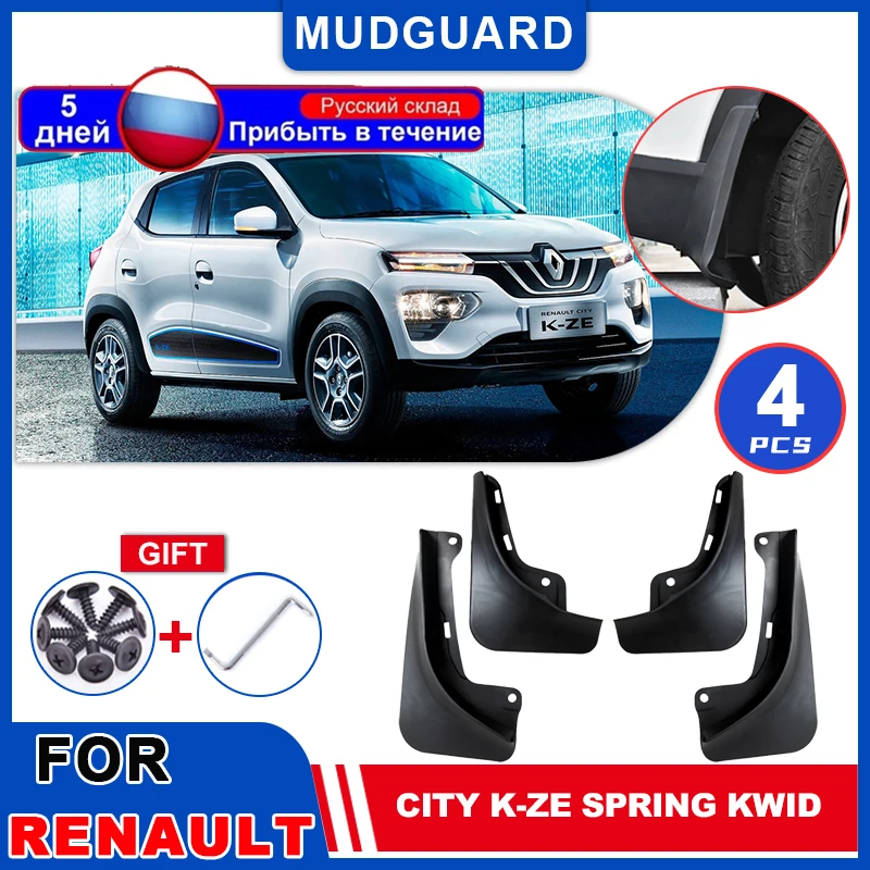 

Mudguards for Renault City K-ZE Dacia Spring Kwid E-Tech Electric 2019~2023 Mudflaps Fender Flares Flap Splash Mud Accessories