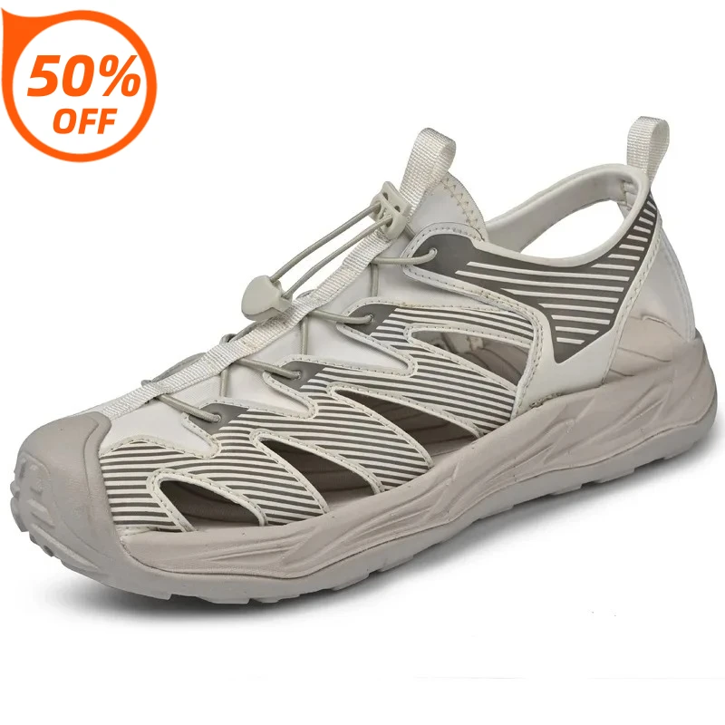 

Мужские повседневные дышащие летние сандалии 2026 для треккинга по реке, пляжные туфли больших размеров, воздушные кроссовки с удобной резиновой подошвой