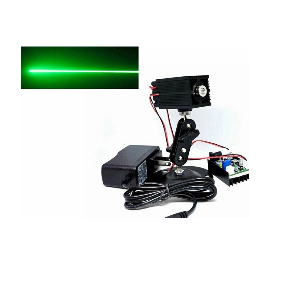 100mW 532nm Green Laser Diode Module Dot /Line 12V Driver TTL  Power  HOLDER