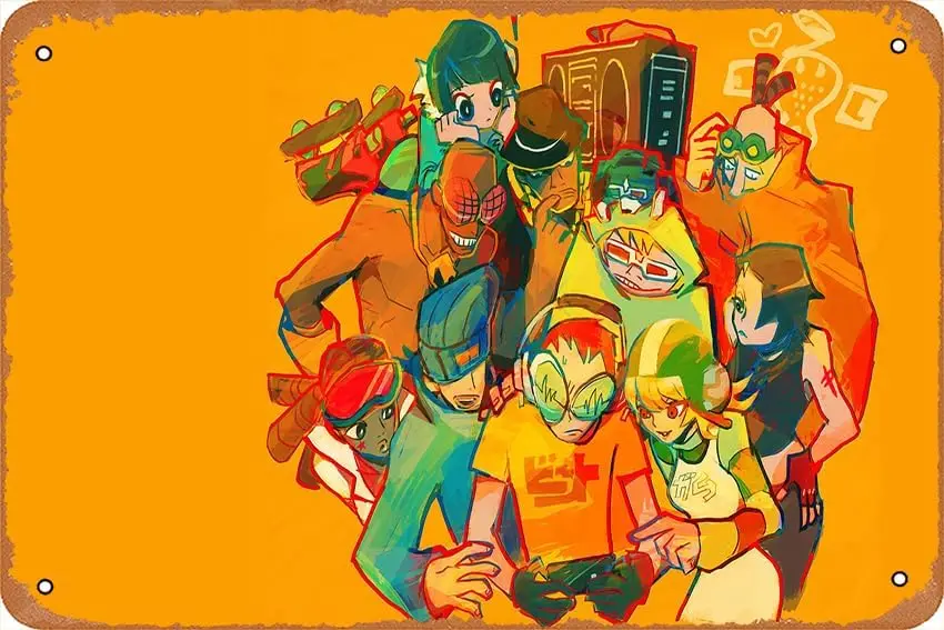 Jet Set Radio Game Poster Vintage Tin Sign Home Wall Decor Bar Cafe Metal Sign Plaque 12 x 8 Inch