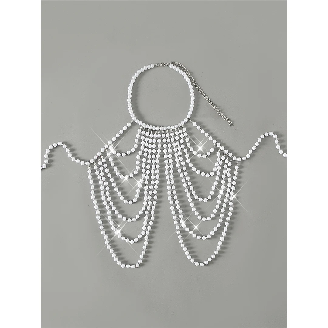 Luxuriöses Perlen-Neckholder-Bikini-Oberteil, durchsichtig, Damen-Badeanzug, Badebekleidung, Badeoberteil, Badeanzug, Badebekleidung, Badeoberteil mit Ausschnitten, Strandtop V5407 – Detail 15