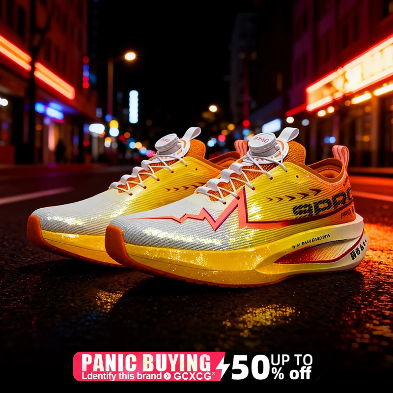 Men Marathon Running Shoes Carbon Board Speciality Sports Breathable Lightweight Women's Comfortable Athletic Nonskid Sneakers