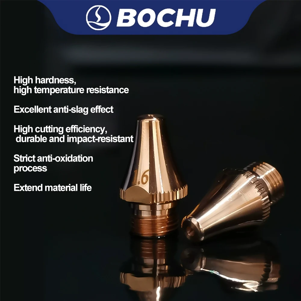 10 Stück BOCHU 3D-Laserdüsen M8 H19 D11 Kaliber 1.0-5.0 Rohr-Schrägkantendüse für BOCHU BLT421T BLT441T BLT461T Laserschneidkopf – Detail 2
