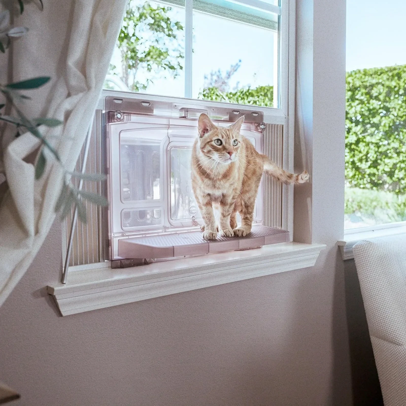 US Window Cat Perch Catio, for Safely Enjoying The Outdoor Sights Scents and Sounds they Crave, Lounging and Sunbathing,