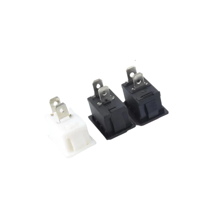 5/10Pcs Push Button Switch 10x15mm SPST 2Pin 3A 250V KCD11 Snap-in On/Off Rocker Switch 10MM*15MM Black Red And White