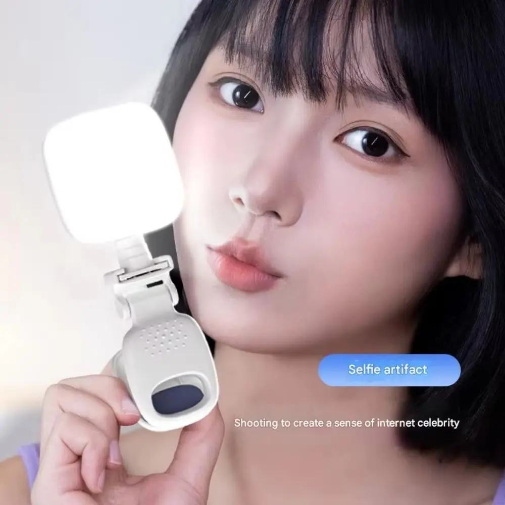 Luz LED portátil para Selfie con Clip, luz de 3 colores, abrazadera de brillo ajustable, luz de fotografía, luz suave extraíble