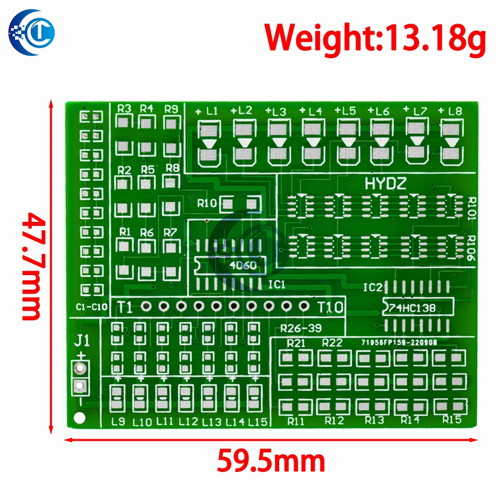1801 SMD Soldering Practice Kit 15-Color LED Light Controller DIY Electronic Set