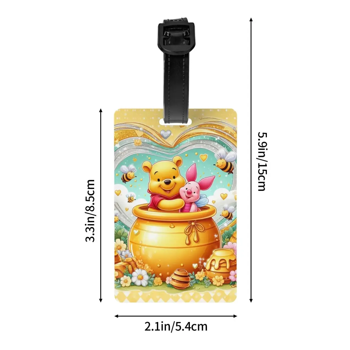 Personalizado Winnie The Pooh Tag Bagagem, Mala De Viagem, Tampa De Privacidade, Nome ID Card