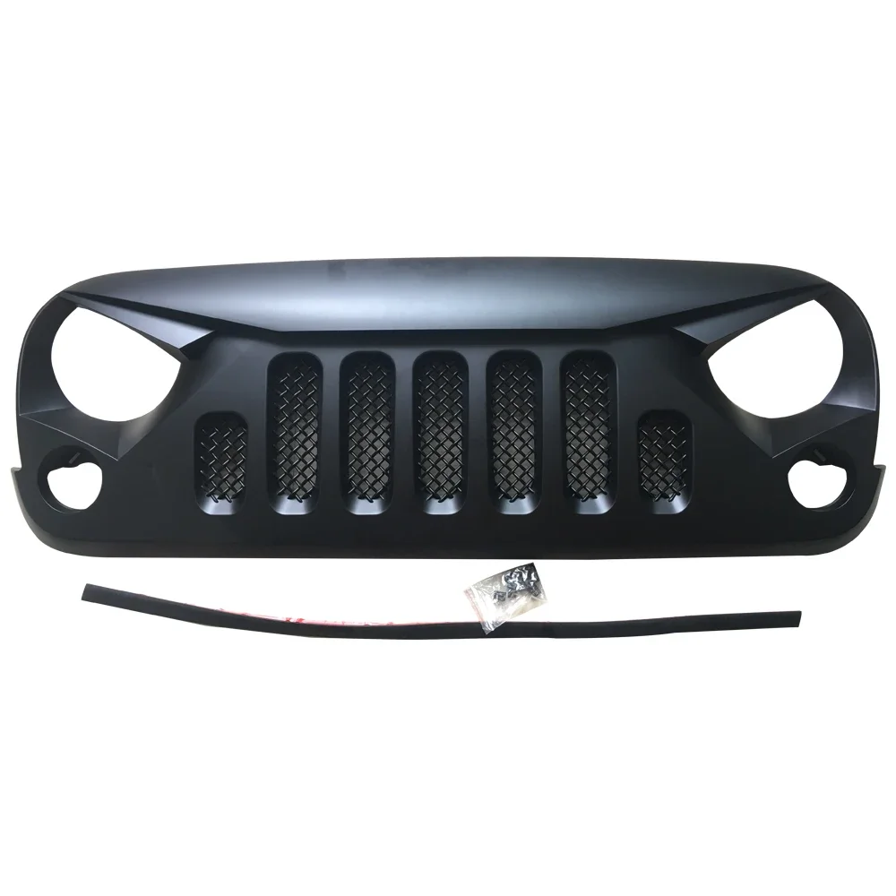 

SXMA J189-5 Front Grill Front Gladiator Vader Grille W/Mesh Matte Black ABS Grill Protector For Jeep Wrangler 2007-2017 JK JKU