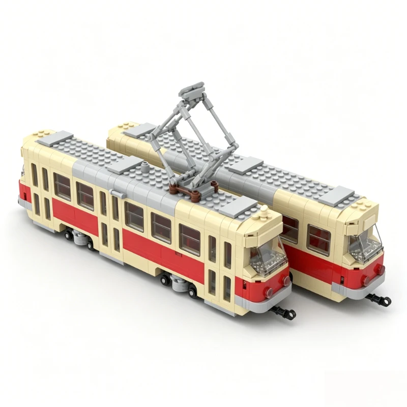 1017-Piece Tatra T3/T4 Tram Train Building Blocks