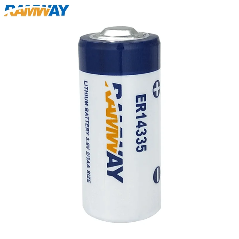 Original ER14335 2/3AA size 1650mAh primary lithium battery for gas detector, temperature and humidity recorder