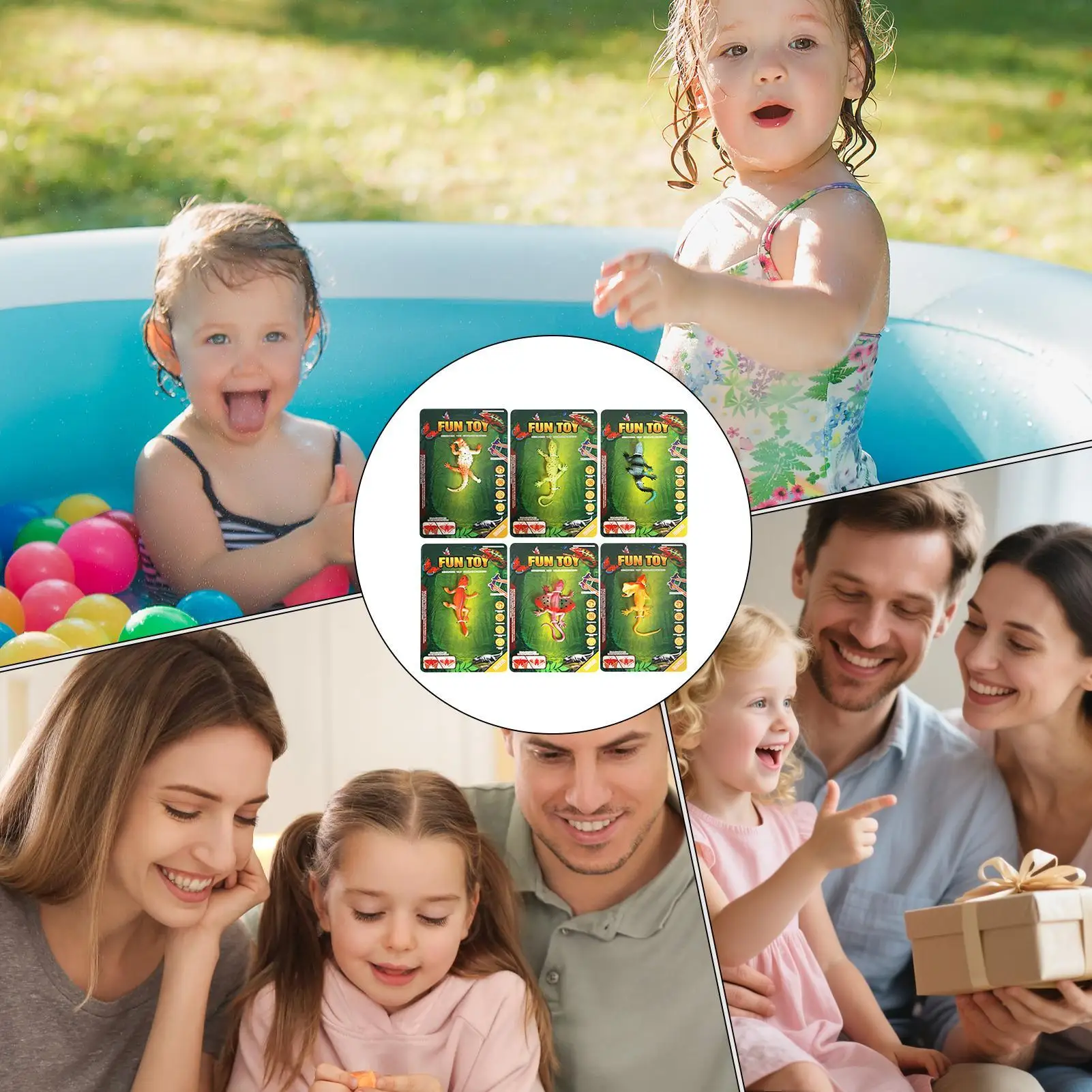 색깔 변하는 물놀이 장난감 6개, 도마뱀 물놀이 테이블 장난감, 파티 선물, 교실 보상, 남아 여아 어린이 3세 이상, 가정 학습용