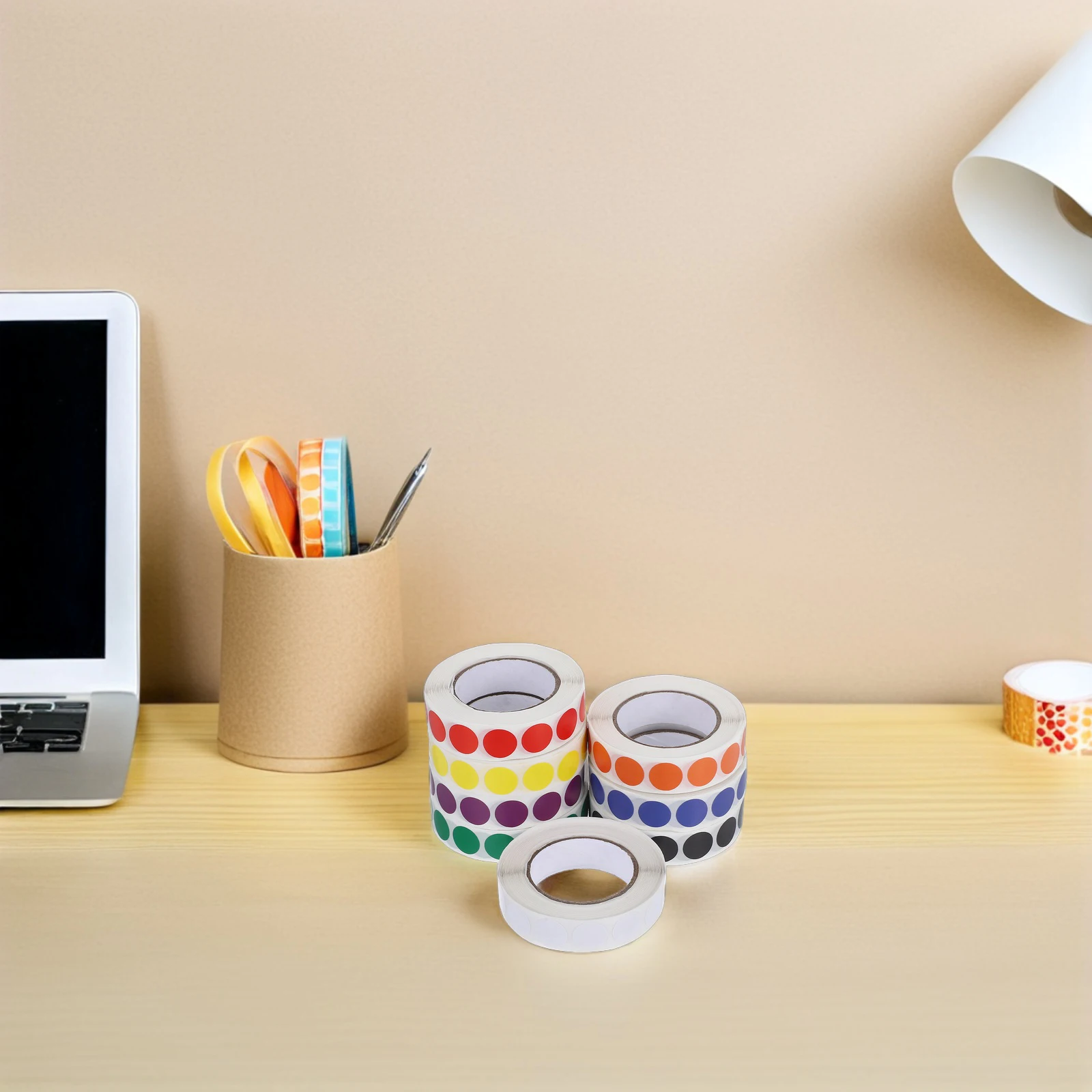 

Round Color Coding Labels 8 Rolls Bright Adhesive Dot Stickers For File Box Book Categorizing Home Office Organization