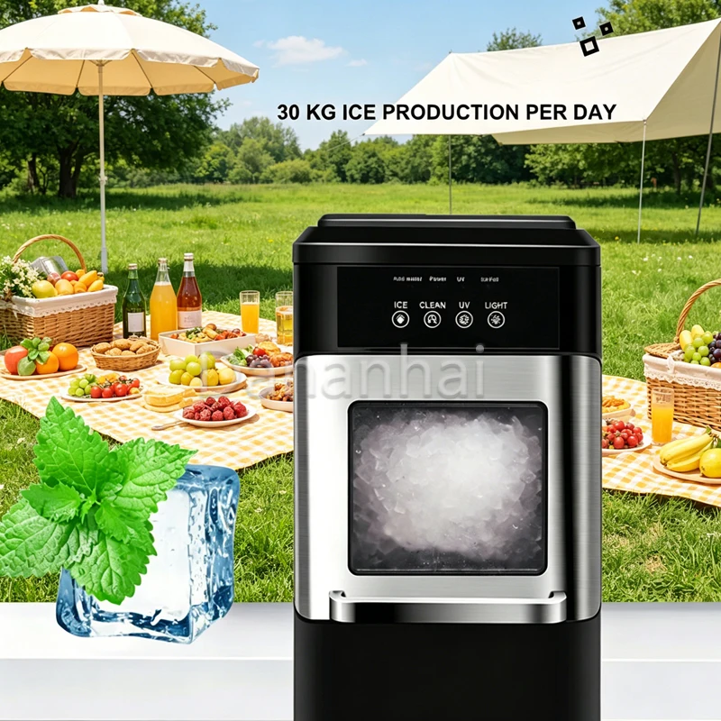 Portable Mini Ice Maker Electric Tabletop Household Liquid Ice Cube Forming Machine Compact Kitchen Appliance