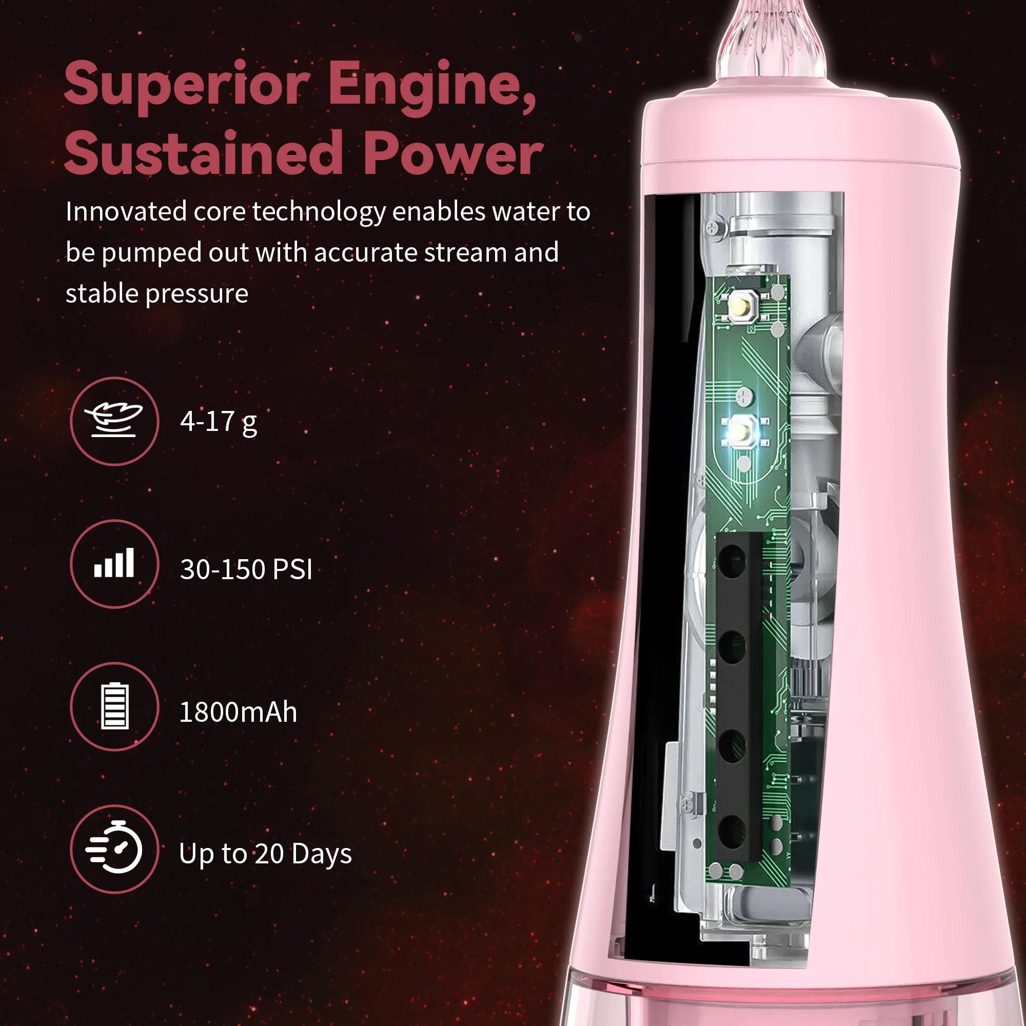 Sejoy جهاز تنظيف الأسنان بالماء عن طريق الفم الري قابلة للشحن المحمولة 5 طرق خزان المياه للأسنان 350 مللي مقاوم للماء منظف الأسنان