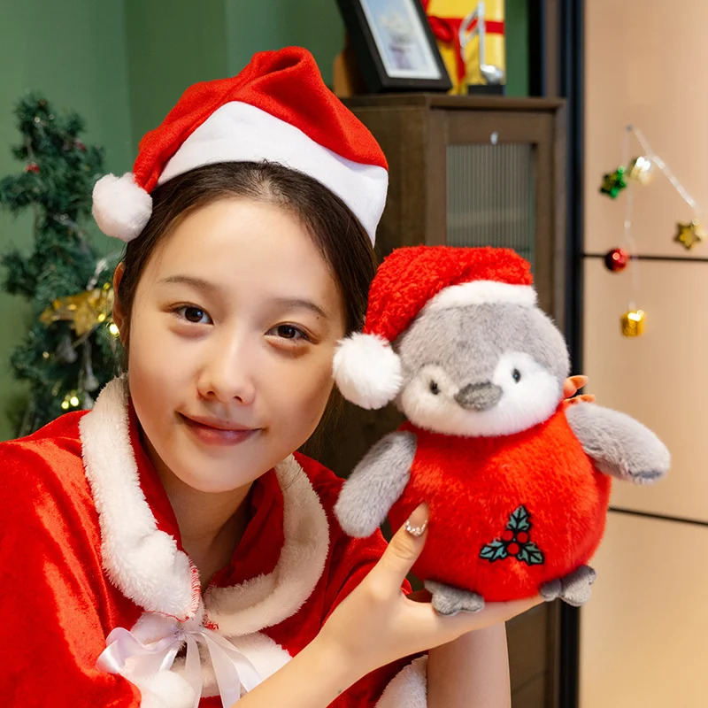 عيد الميلاد بلوشي 25 سنتيمتر عيد الميلاد سلسلة الحيوان أفخم دمية الرنة الدب الصغير البطريق ثلج دمية مهرجان ديكور الحفلات هدية عيد الميلاد #3