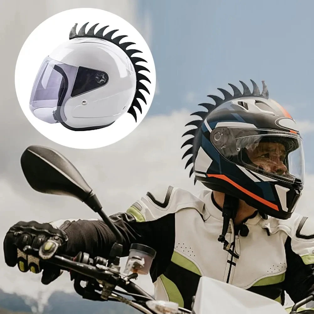 Motorcycle Helmet Sticker Spikes Helmet Patch Styling Stickers Saws Blade Warhawk Silicone Helmet Cockscomb Accessories