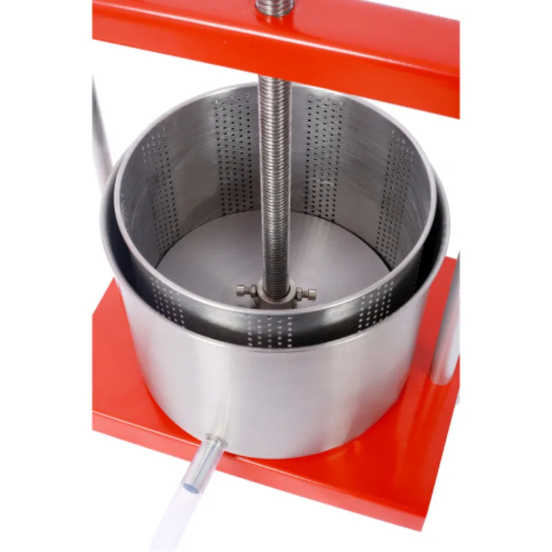 フルーツワイン手動プレス 0.8 ガロンステンレス鋼バレルプレス機ジュース野菜ワインオリーブオイルレッド