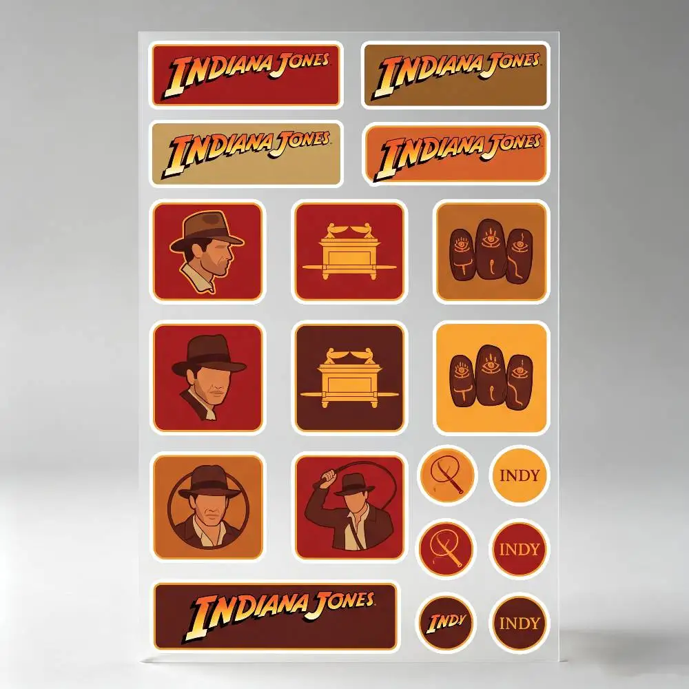 Poster I-n-di-an-a Jo-n-es Reflective Motorcycle Stickers, 3M Safety Warning At Night In The Dark Scooter Helmets
