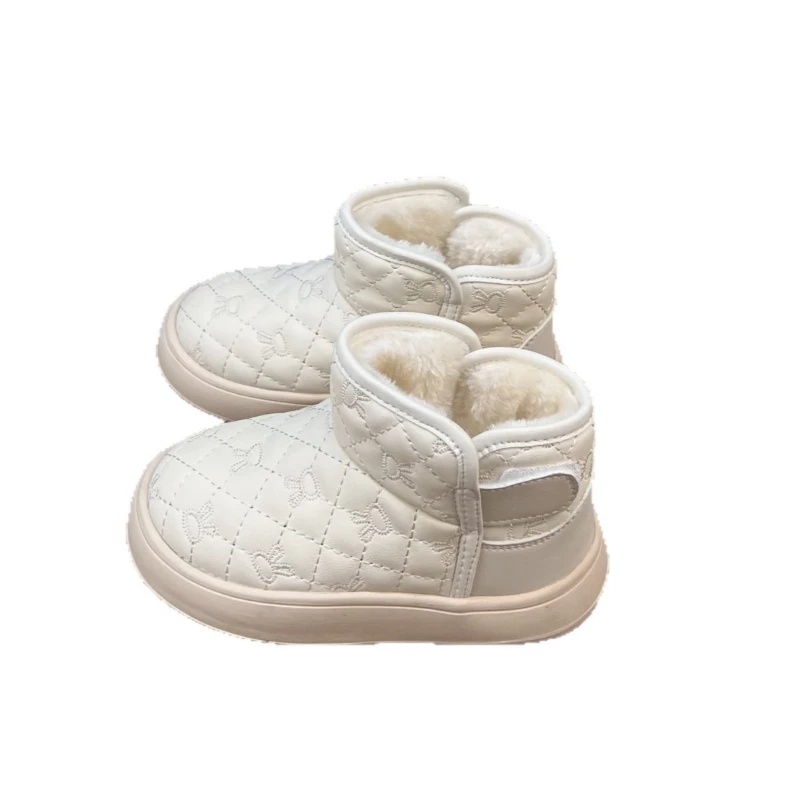 

Новые зимние детские зимние сапоги, новые детские утолщенные теплые кожаные ботинки из микрофибры для маленьких мальчиков и девочек