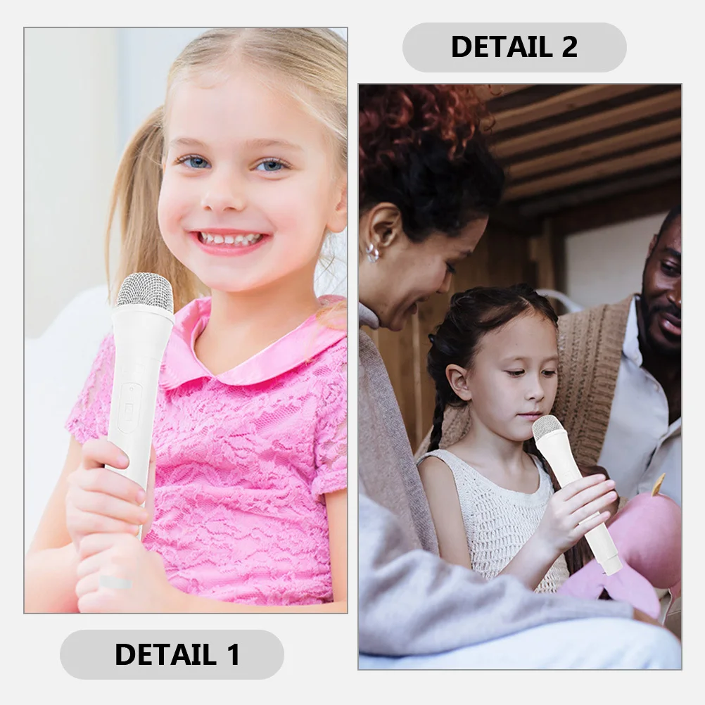 

2Pcs Simulation Microphone Prop Simple Delicate Design Lightweight Portable for Kids Pretend Play Performance Realistic Handheld