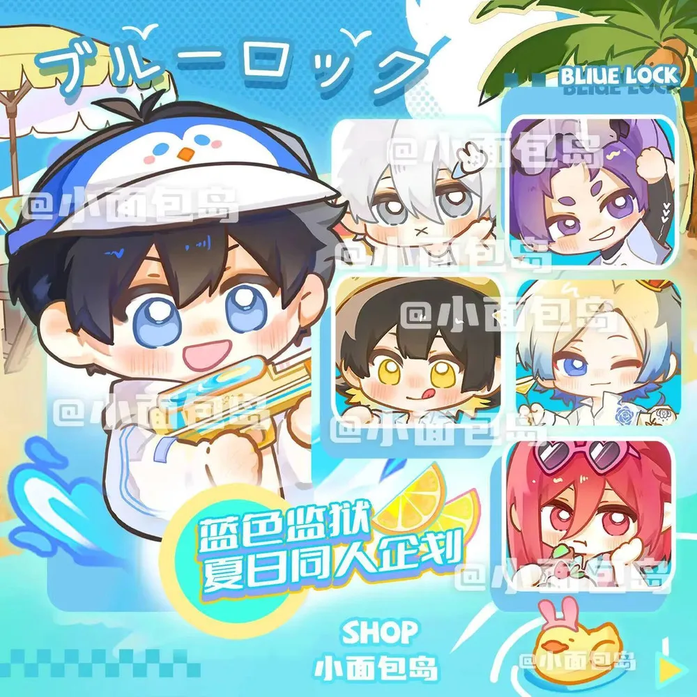 Anime BLUE LOCK Nagi Seishiro Chigiri Hyoma Cosplay acrílico soporte insignia broche tarjeta pequeña llavero colgante regalos de cumpleaños