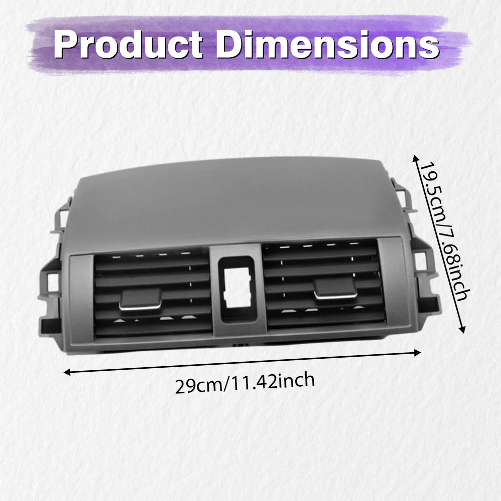 Center Dash A/C Outlet Air Vent Panel for Toyota Corolla 2009 2010 2011 2012 2013 Conditioning Outlet Panel Grille Cover - Image 6