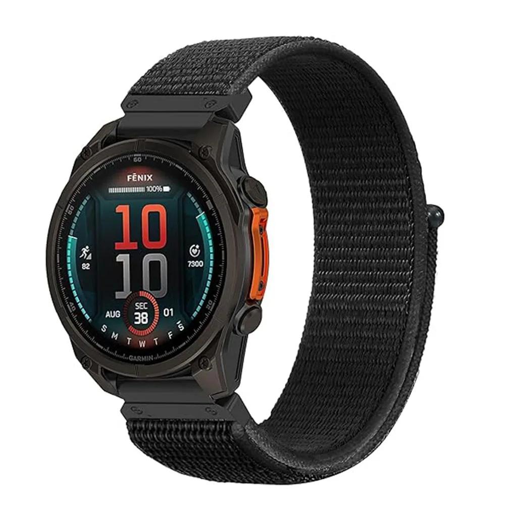 26 mm 22 mm QuickFit-Uhrenarmband für Garmin Fenix 8 8Pro 7 7X 6 6X 5X/Forerunner 970 965/Enduro 3/Instinct 3 2X Sports Nylonarmband – Detail 22