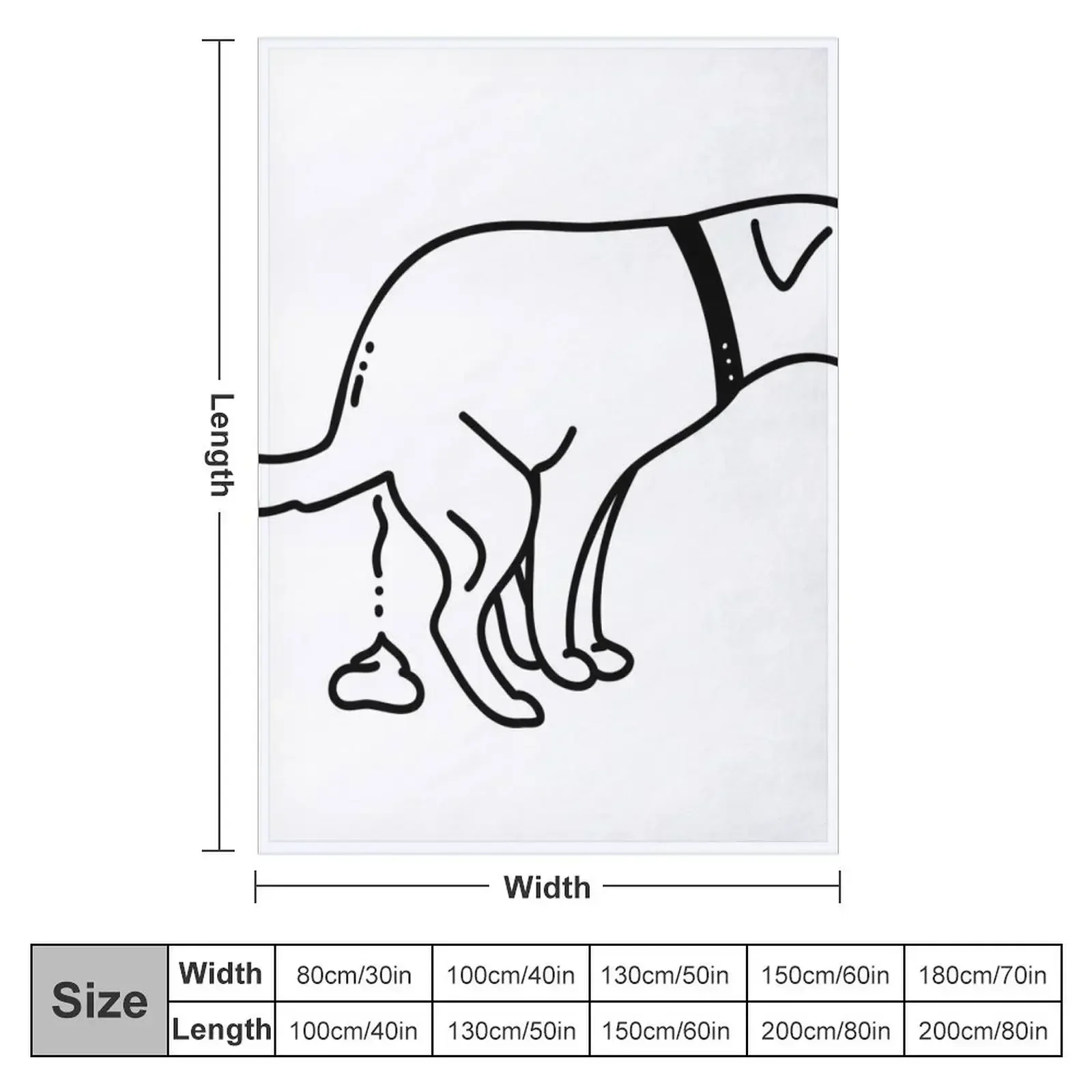 Dogs Pooping Throw Blanket couch cozy soft plush fuzzy picnic outdoor blanket