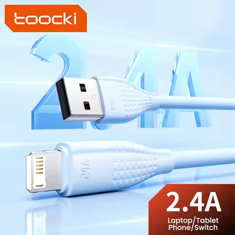 Toocki USB Cable For iPhone 14 13 12 Pro Max X XS XR 8 7 Plus iPad Fast Charging Charger Lighting Cable For iPhone Data Cord