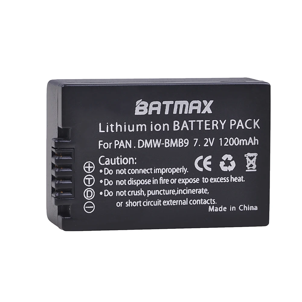 Batmax DMW-BMB9 Battery+Dual Charger for Panasonic DMC FZ60 FZ70 FZ82 FZ100 FZ150 FZ40K FZ45K FZ47K FZ48K